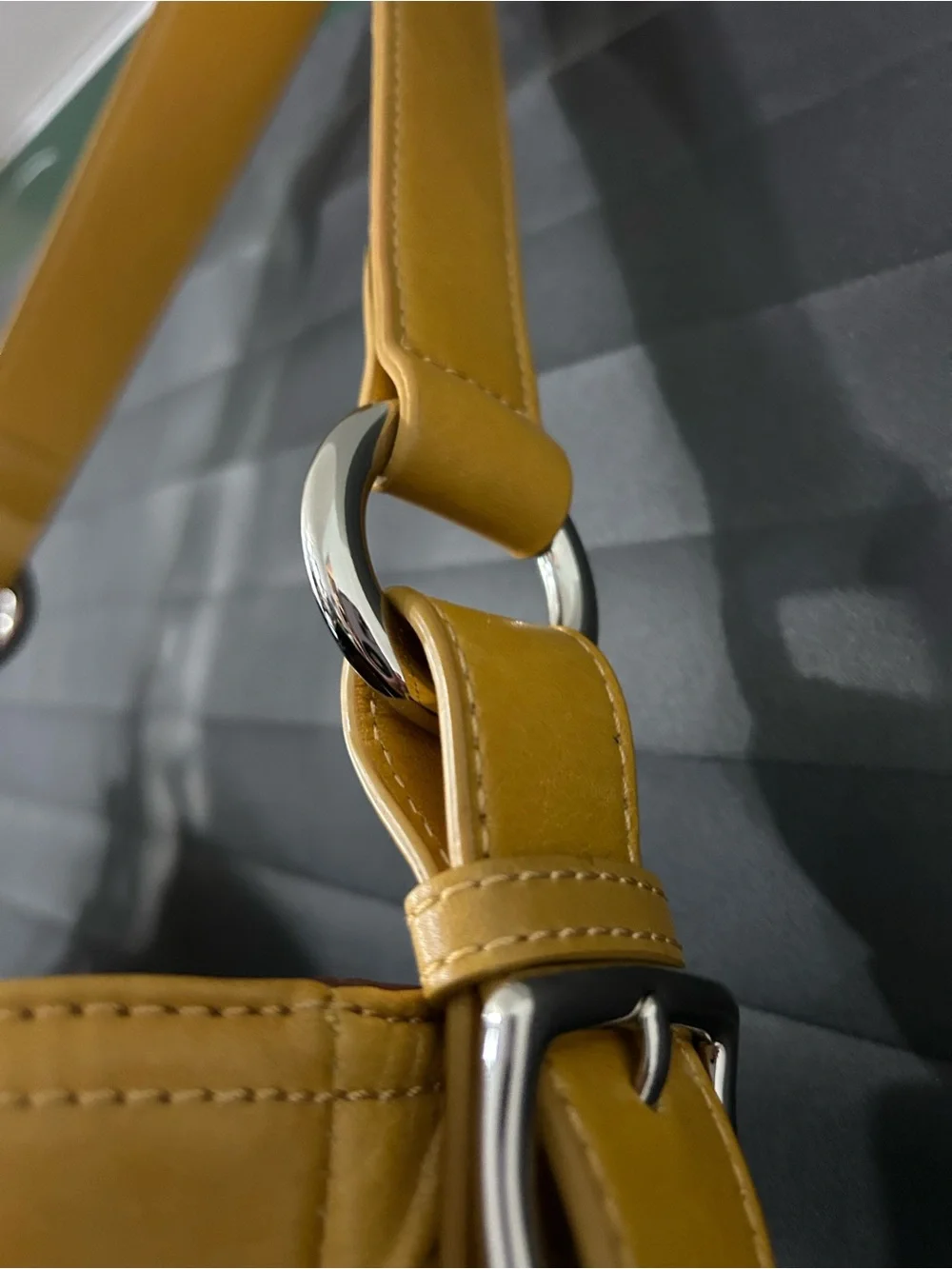My Flat In London Yellow Leather Hobo Bag with Snake-Print Trim